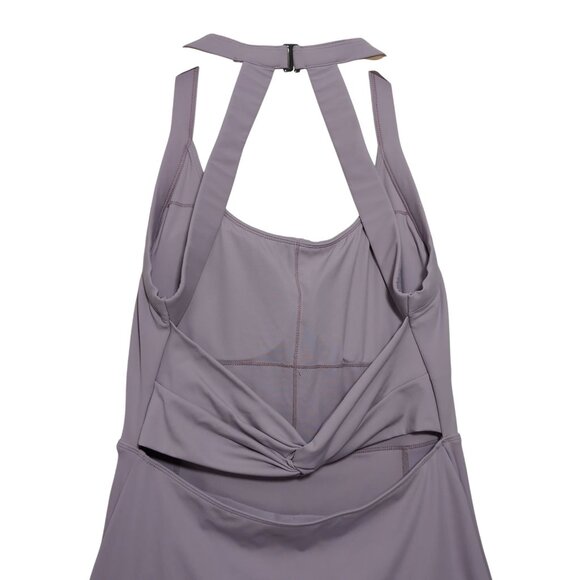 Performance Activewear Dress Peekaboo‎ Shorts Womens S Purple Backless Twisted - Picture 5 of 9